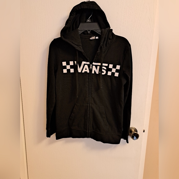 Vans Size XS Zip Up Hoodie Black - Picture 1 of 5